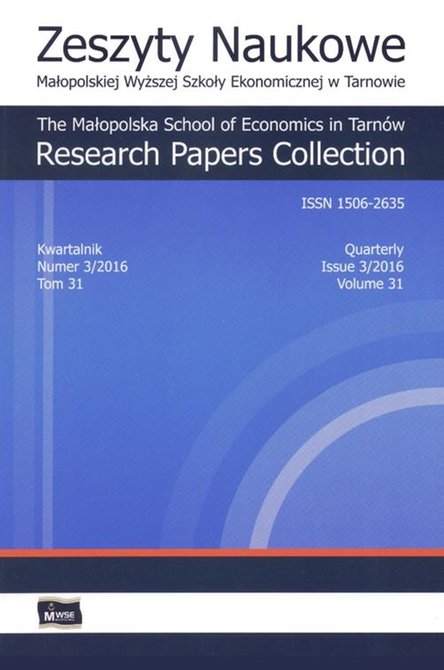 ebooki: Zeszyty Naukowe Małopolskiej Wyższej Szkoły Ekonomicznej w Tarnowie 3/2016 – ebook