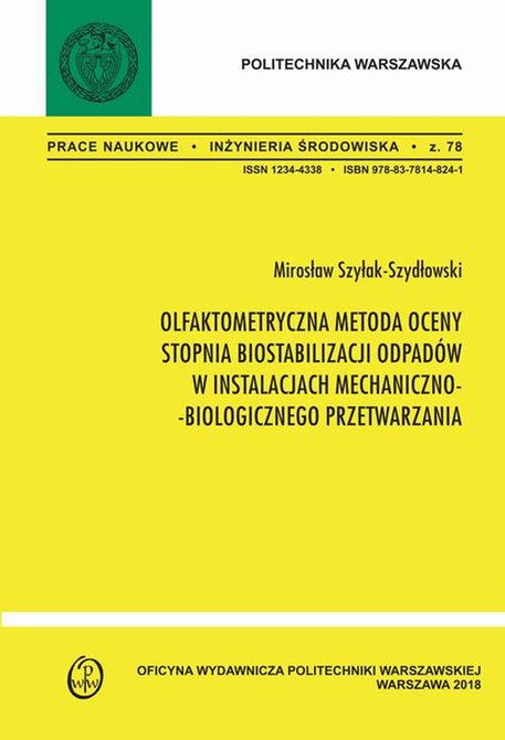 ebooki: Olfaktometryczna metoda oceny stopnia biostabilizacji w instalacjach mechaniczno-biologicznego przetwarzania – ebook
