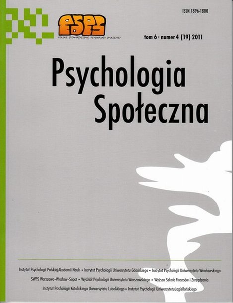 ebooki: Psychologia Społeczna nr 4(19)/2011 – ebook