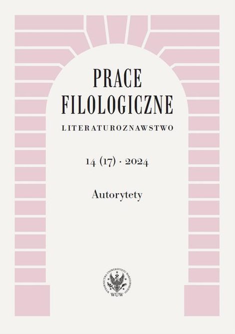 ebooki: Prace Filologiczne. Literaturoznawstwo 14(17) 2024: Autorytety – ebook