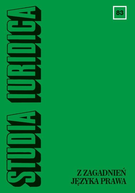 ebooki: Studia Iuridica, nr 83: Z zagadnień języka prawa – ebook