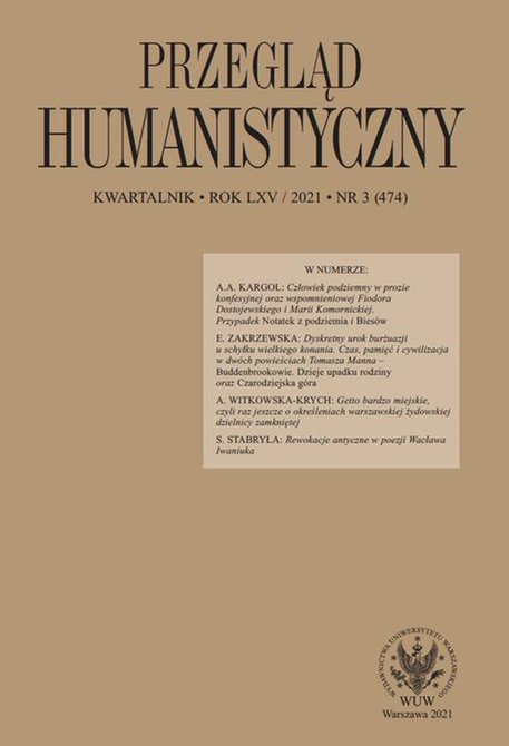 ebooki: Przegląd Humanistyczny 2021/3 (474) – ebook