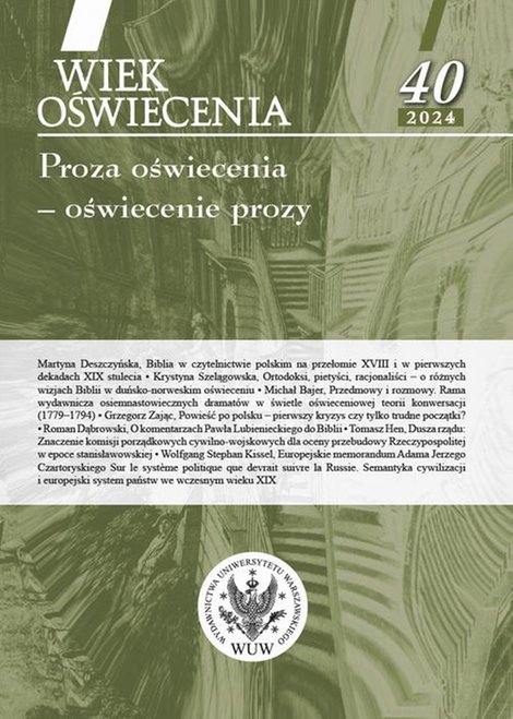 ebooki: Wiek Oświecenia 40/2024: Proza oświecenia - oświecenie prozy – ebook