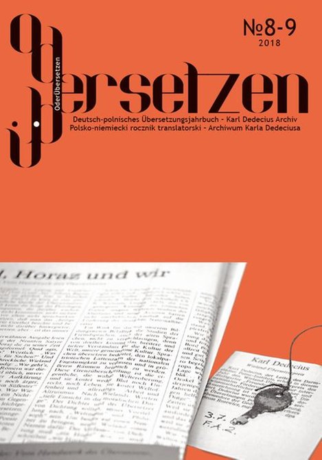 ebooki: OderÜbersetzen 2018/8-9: Polsko-niemiecki rocznik translatorski - Archiwum Karla Dedeciusa – ebook
