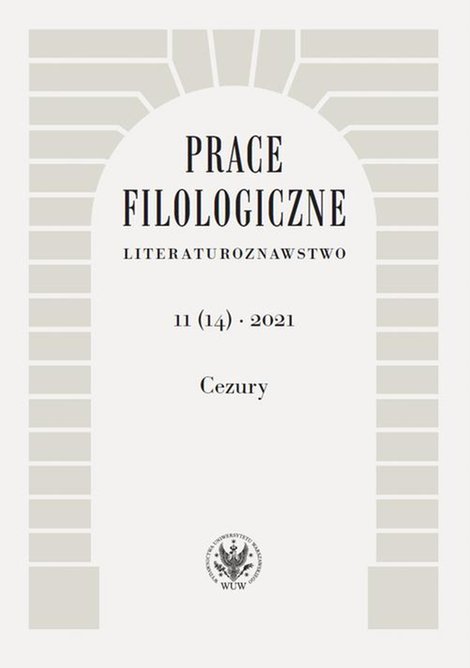 ebooki: Prace Filologiczne. Literaturoznawstwo 11(14) 2021: Cezury – ebook