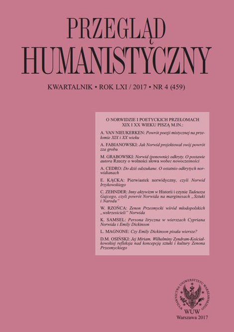 ebooki: Przegląd Humanistyczny 2017/4 (459) – ebook