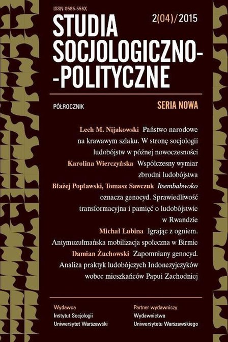 ebooki: Studia Socjologiczno-Polityczne 2015/2 (04) Seria Nowa. Studia nad ludobójstwem – ebook