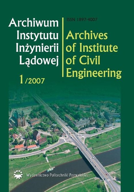 ebooki: Archiwum Instytutu Inżynierii Lądowej 1/2007 – ebook