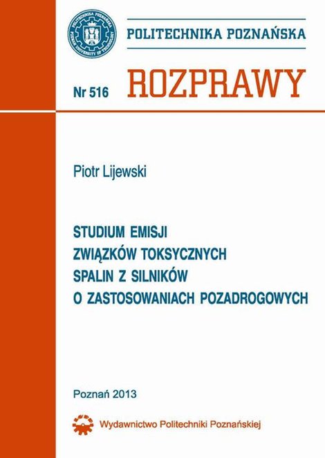 ebooki: Studium emisji związków toksycznych spalin z silników o zastosowaniach pozadrogowych – ebook