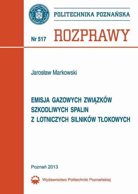ebooki: Emisja gazów związkowych szkodliwych spalin z lotniczych silników tłokowych – ebook