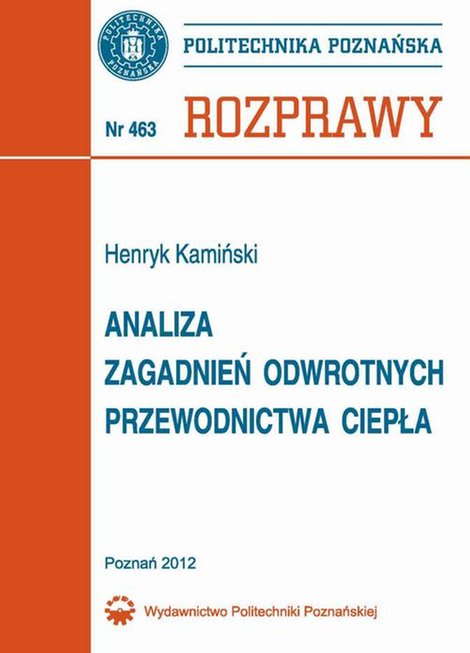 ebooki: Analiza zagadnień odwrotnych przewodnictwa ciepła – ebook