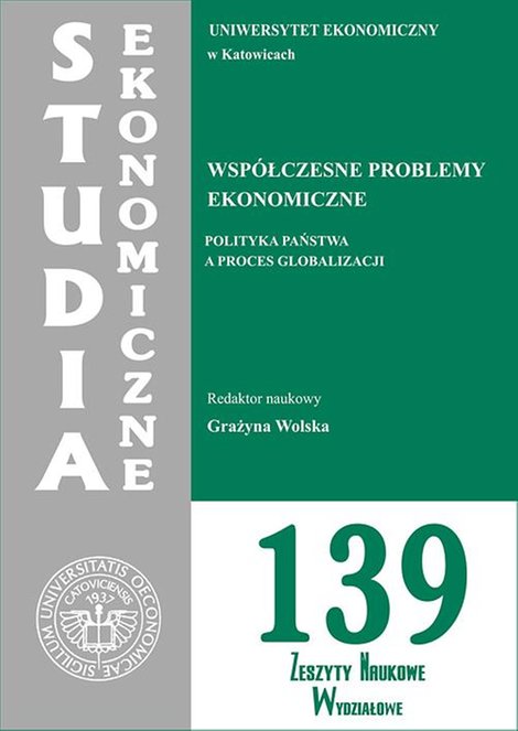 ebooki: Studia Ekonomiczne. Współczesne problemy ekonomiczne. Polityka państwa a proces globalizacji. SE 139 – ebook
