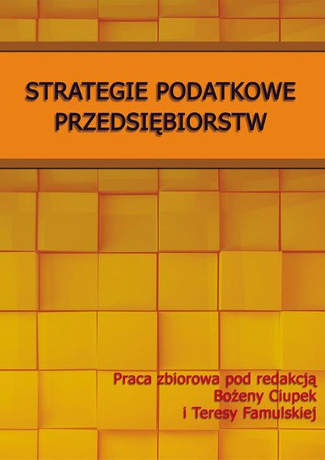 ebooki: Strategie podatkowe przedsiębiorstw – ebook