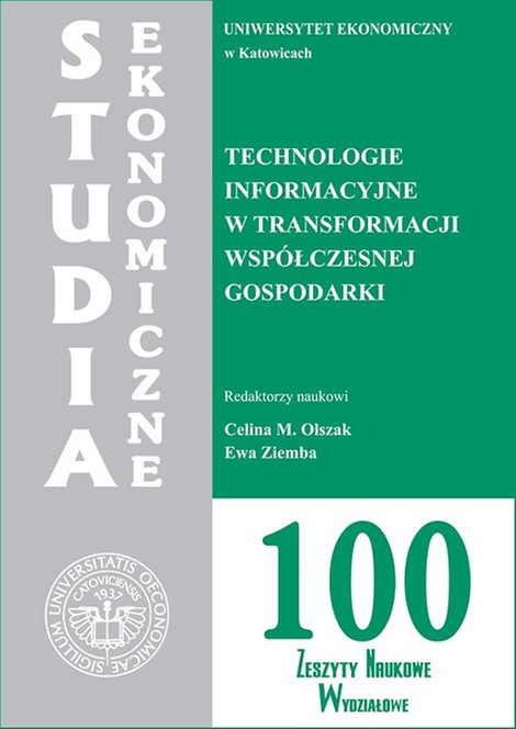 ebooki: Studia Ekonomiczne. Technologie informacyjne w transformacji współczesnej gospodarki. SE 100 – ebook