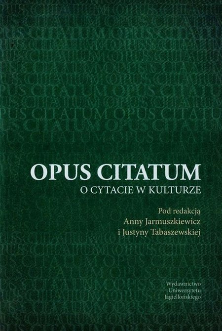ebooki: Opus citatum: o cytacie w kulturze – ebook