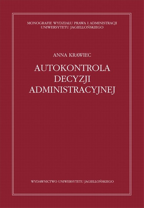 ebooki: Autokontrola decyzji administracyjnej – ebook