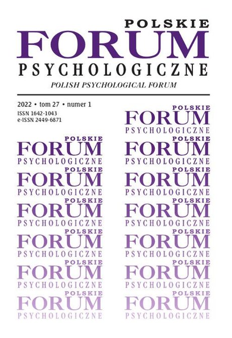 ebooki: Polskie Forum Psychologiczne, tom 27 numer 1 – ebook