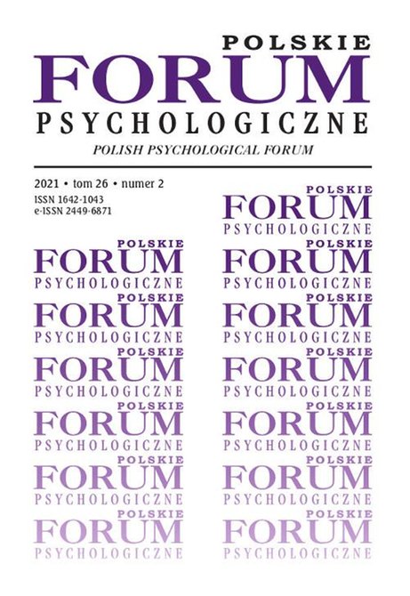 ebooki: Polskie Forum Psychologiczne, tom 26 numer 2 – ebook