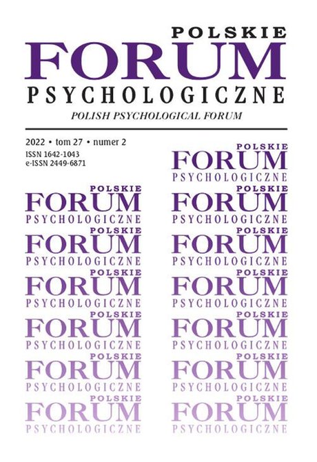ebooki: Polskie Forum Psychologiczne, tom 27 numer 2 – ebook