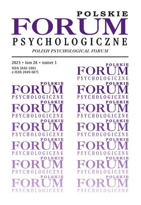 ebooki: Polskie Forum Psychologiczne, tom 28 numer 1 – ebook