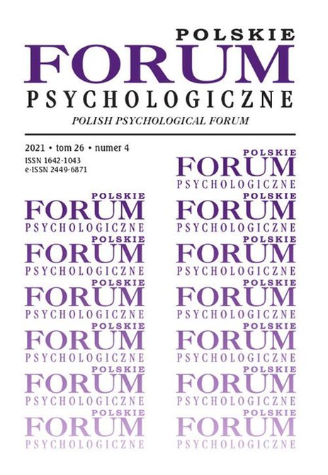 ebooki: Polskie Forum Psychologiczne, tom 26 numer 4 – ebook