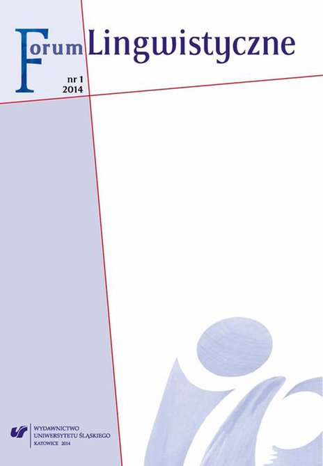 ebooki: Forum Lingwistyczne 2014, nr 1 – ebook