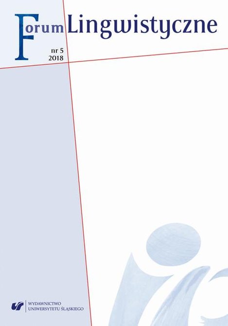 ebooki: Forum Lingwistyczne 2018, nr 5 – ebook