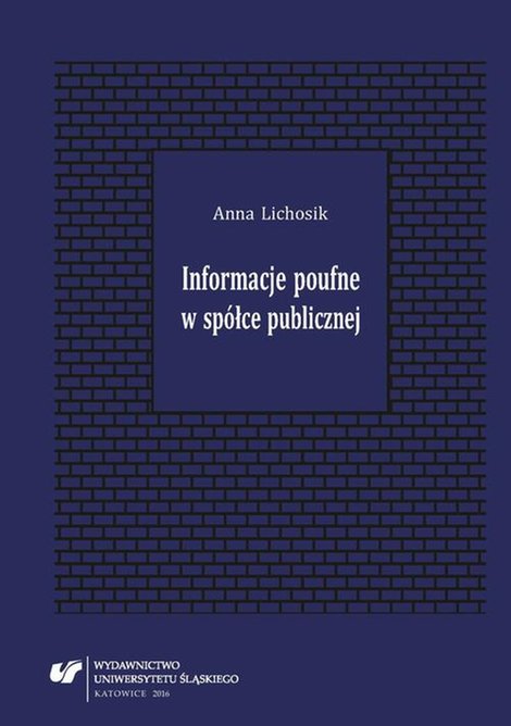 ebooki: Informacje poufne w spółce publicznej – ebook
