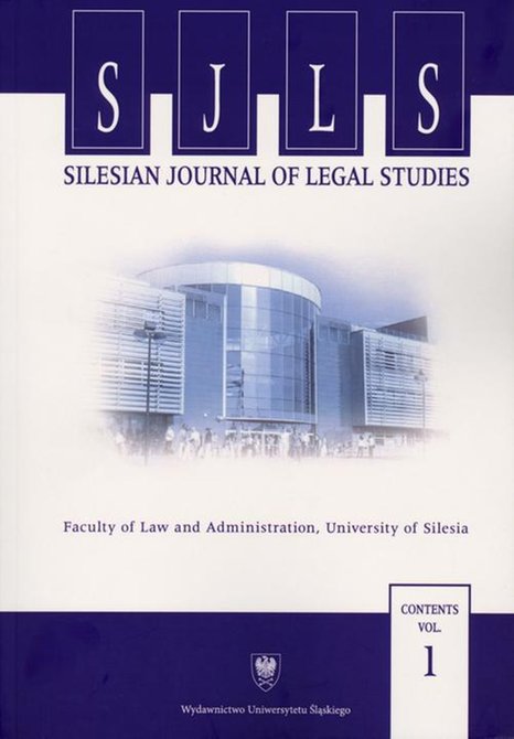 ebooki: Silesian Journal of Legal Studies. Contents Vol. 1 – ebook