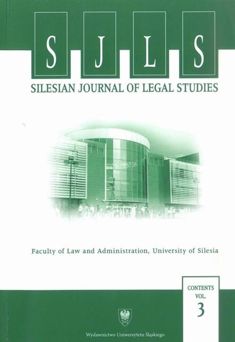 ebooki: Silesian Journal of Legal Studies. Contents Vol. 3 – ebook