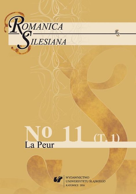 ebooki: Romanica Silesiana 2016, No 11. T. 1: La Peur – ebook
