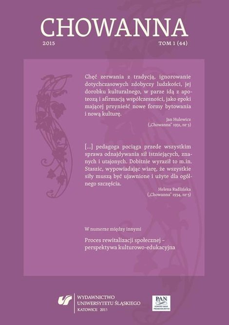 ebooki: Chowanna 2015. T. 1 (44): Proces rewitalizacji społecznej - perspektywa kulturowo-edukacyjna – ebook