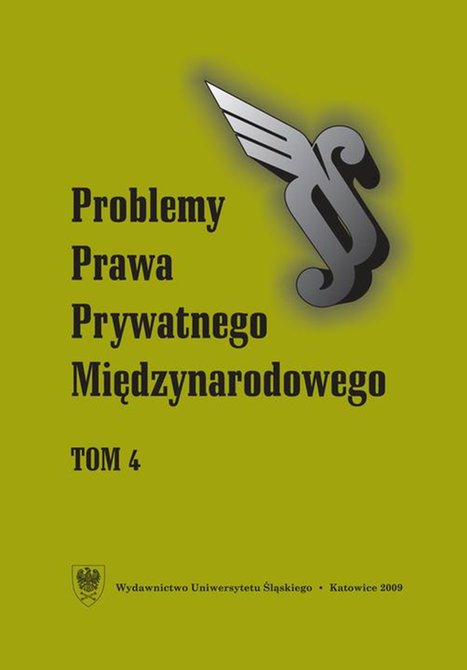 ebooki: Problemy Prawa Prywatnego Międzynarodowego. T. 4 – ebook