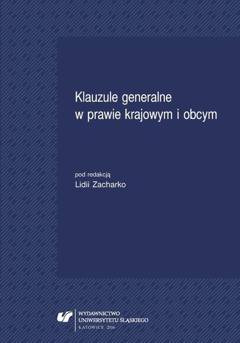 ebooki: Klauzule generalne w prawie krajowym i obcym – ebook