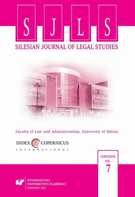 ebooki: Silesian Journal of Legal Studies. Vol. 7 – ebook