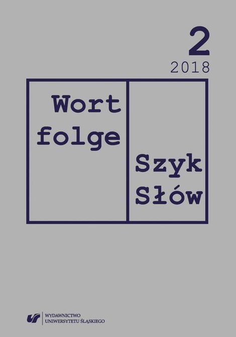 ebooki: Wortfolge. Szyk Słów 2018, nr 2 – ebook