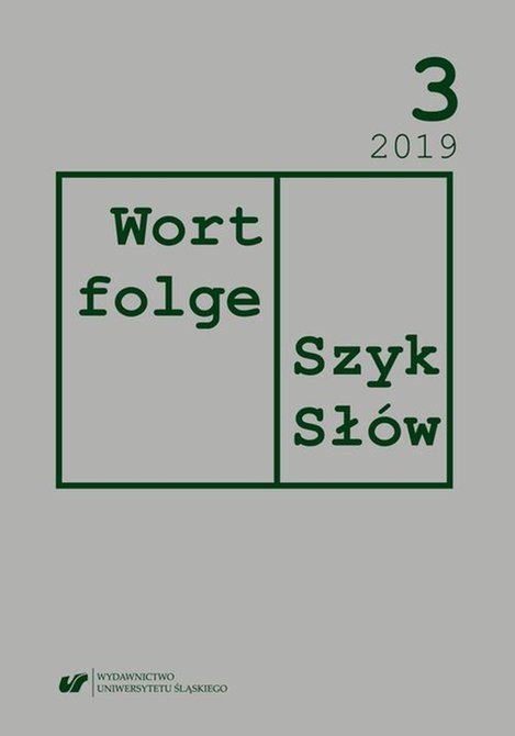 ebooki: Wortfolge. Szyk Słów 2019, nr 3 – ebook