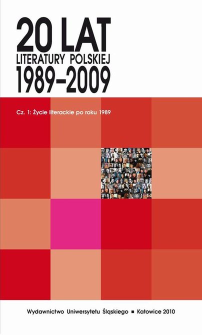 ebooki: 20 lat literatury polskiej 1989-2009. Cz. 1: Życie literackie po roku 1989 – ebook
