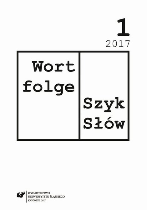 ebooki: Wortfolge. Szyk Słów 2017, nr 1 – ebook