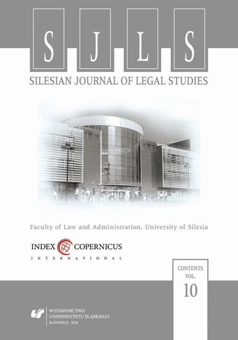 ebooki: Silesian Journal of Legal Studies. Vol. 10 – ebook