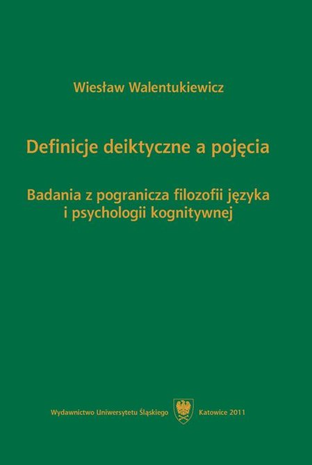 ebooki: Definicje deiktyczne a pojęcia: Badania z pogranicza filozofii języka i psychologii kognitywnej – ebook