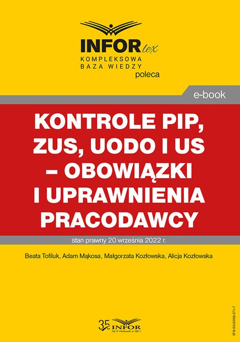 ebooki: Kontrole PIP, ZUS, UODO i US - obowiązki i uprawnienia pracodawcy – ebooki
