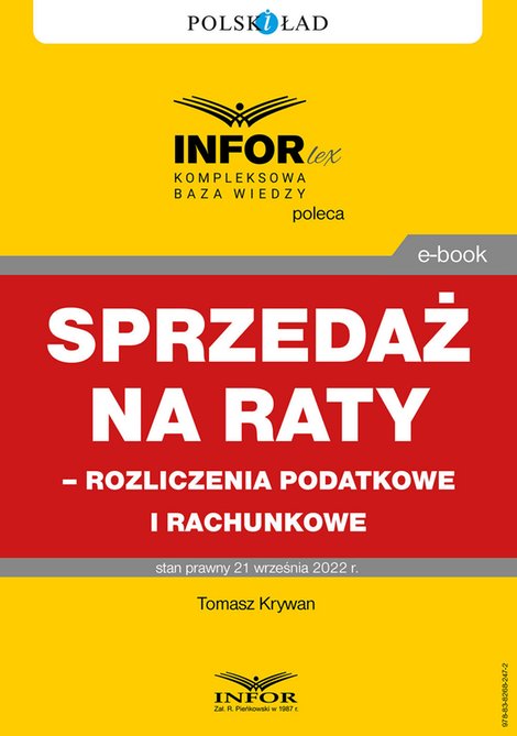 ebooki: Sprzedaż na raty - rozliczenia podatkowe i rachunkowe – ebooki