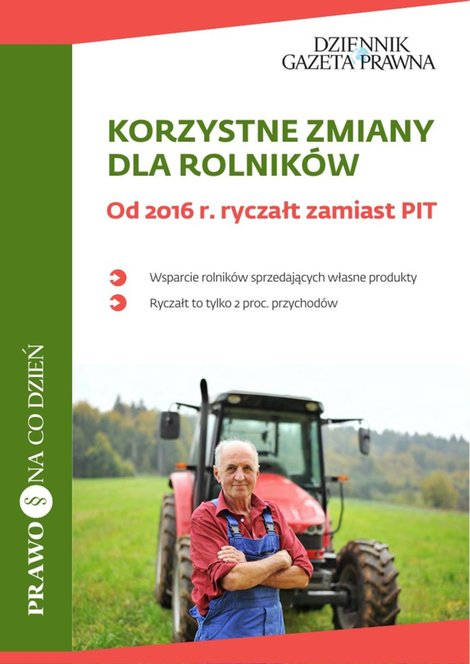 ebooki: Korzystne zmiany dla rolników Od 2016 r. ryczałt zamiast PIT – ebooki