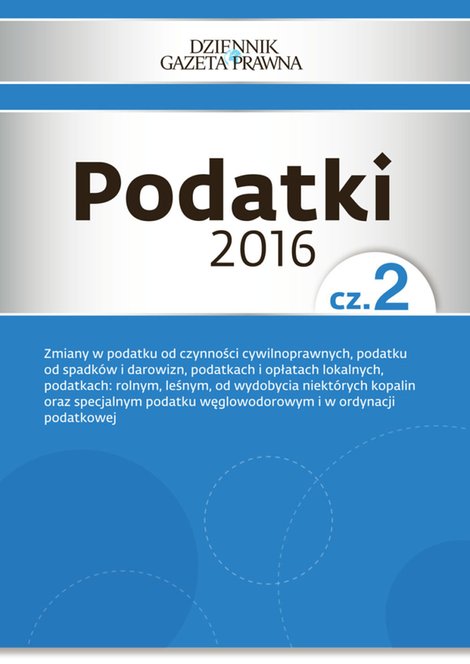 ebooki: Podatki 2016 cz. 2 – ebooki