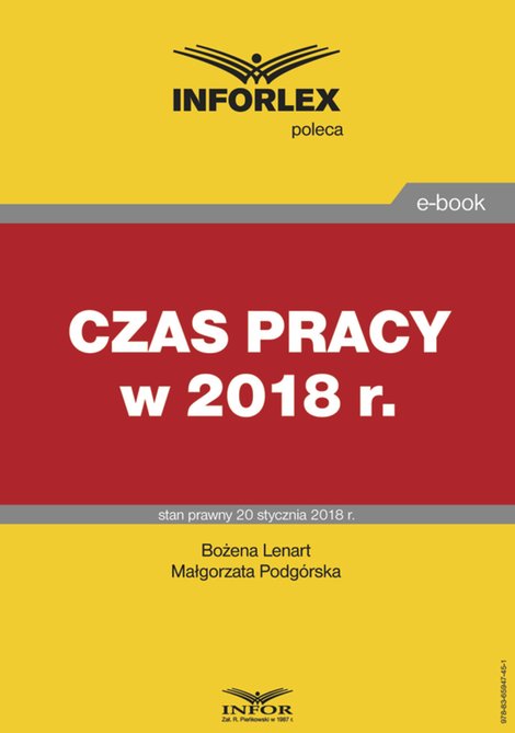 ebooki: Czas pracy w 2018 r. – ebook