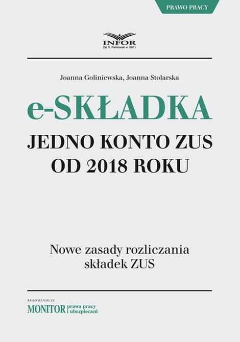 ebooki: E-składka. Jedno konto ZUS od 2018 r. – ebook