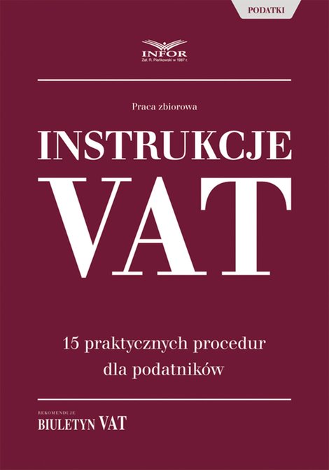 ebooki: Instrukcje VAT. 15 praktycznych procedur dla podatników – ebook