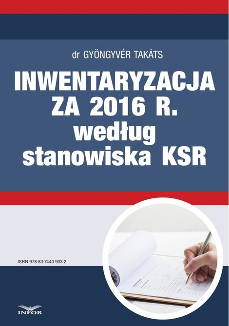 ebooki: Inwentaryzacja za 2016 r. według stanowiska KSR – ebook