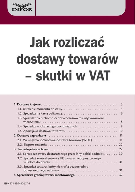 ebooki: Jak rozliczać dostawy towarów - skutki w VAT – ebook